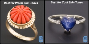 Ring selections based on skin tones