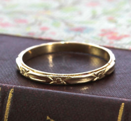 Art Deco Wedding Band by The Eden Collective -https://www.etsy.com/shop/TheEdenCollective